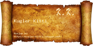 Kugler Kitti névjegykártya
